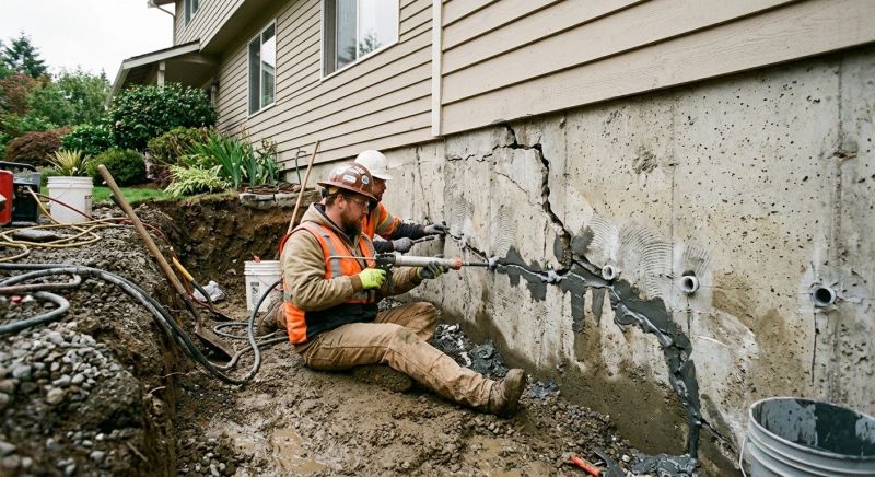 Cracked Foundation Repair in Cockeysville, MD