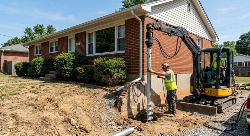 Helical Pile Installation in Dundalk, MD