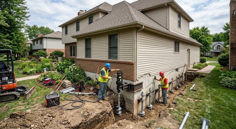 Helical Pile Installation in Dundalk, MD