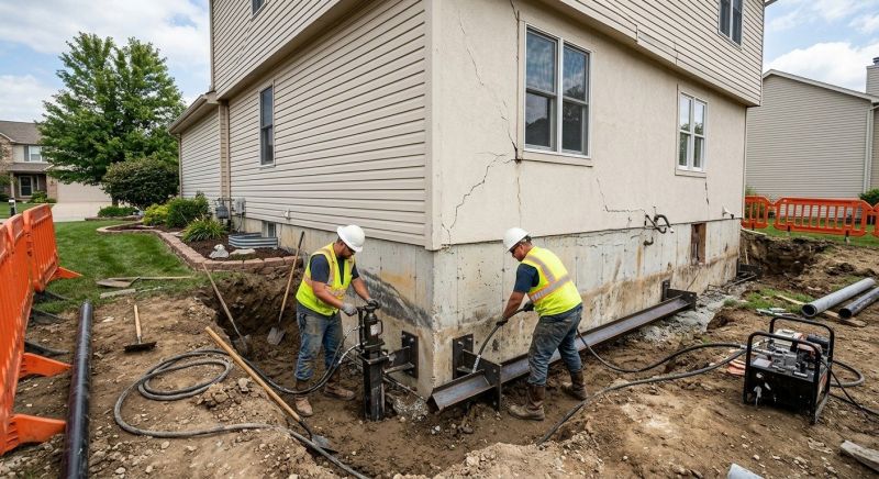 Sinking Foundation Repair in Forest Hill, MD