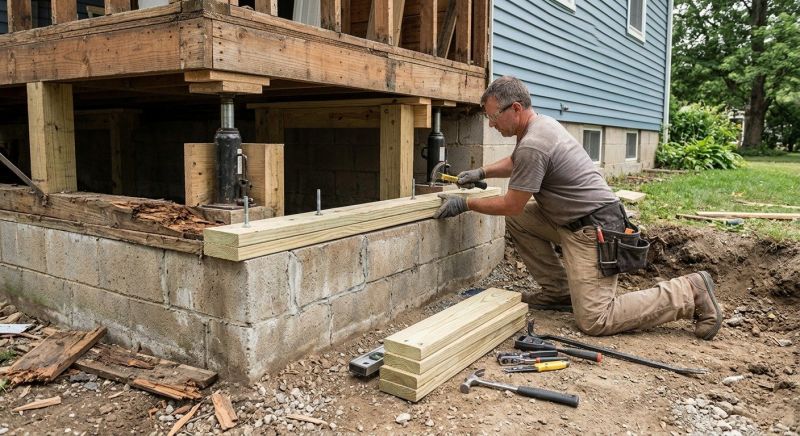 Sinking Foundation Repair in Nottingham, MD